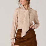 ASTR the Label Ovalia Scarf Neck Sweater