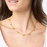 Julie Vos Bloom Delicate Station Necklace Gold
