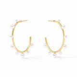 Julie Vos Hydra Stone Hoop Gold Large