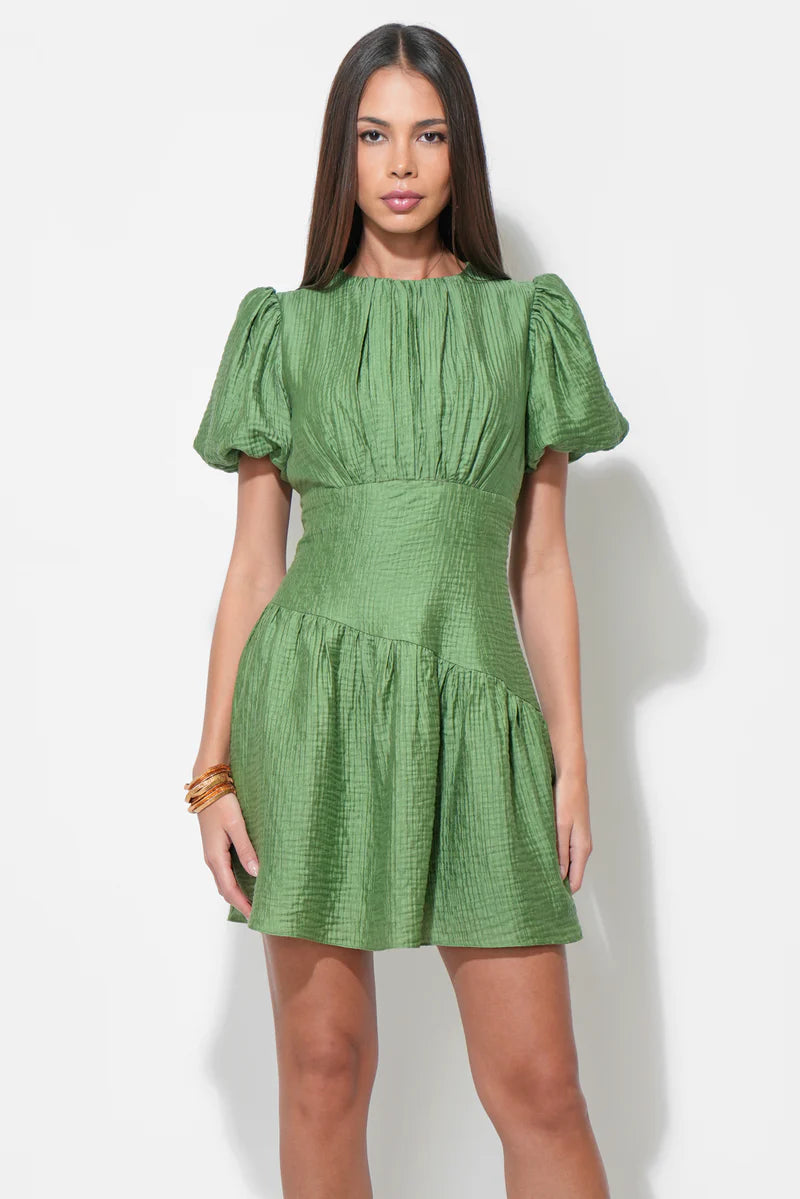 adelyn rae dresses Adelyn Rae Angeline Shift Dress - Olive/Ivory