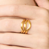 Julie Vos Wave Ring Gold