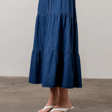 Moon River DENIM MIDI SKIRT