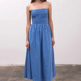 Moon River Striped Midi Sundress