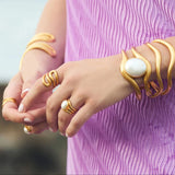 Julie Vos Wave Wrap Ring Gold