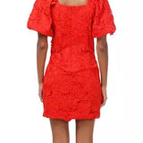 Adelyn Rae Puff Sleeve 3D Mini Dress