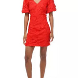 Adelyn Rae Puff Sleeve 3D Mini Dress