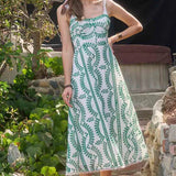 Moon River Sleeveless Embroidered Detail Midi Dress