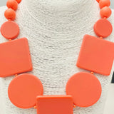 Chic - Geometric Collar (Coral)