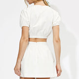 Adelyn Rae Faith Crochet Detail Mini Skirt
