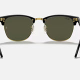 RayBan Clubmaster Classic - Polished Black on Gold with G-15 Green