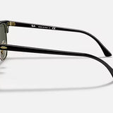 RayBan Clubmaster Classic - Polished Black on Gold with G-15 Green