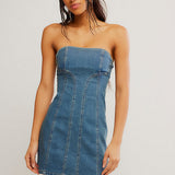 Free People Alexa Denim Mini Dress
