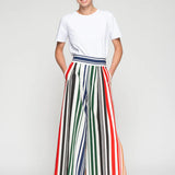 Vilagallo Multicolored Striped Pleated Trousers
