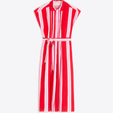 Vilagallo Red Striped Dress