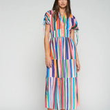 Vilagallo Multicolored Striped Dress