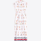 Vilagallo Oar Printed Patterned Dress
