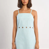 Molly Bracken Green Striped Mini Dress