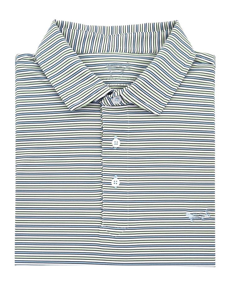 Coastal Cotton Mint Blue Polo
