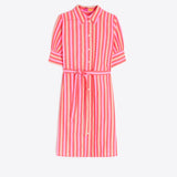 Vilagallo Pink Striped Shirt Dress