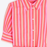 Vilagallo Pink Striped Shirt Dress