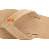 Rainbow Sandals Men's Single Layer Premier Leather with Arch Support 1" Strap