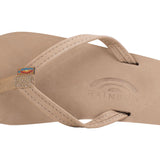 Rainbow Sandals Ladies Single Layer Premier Leather with Arch Support and a 1/2" Narrow Strap
