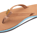 Rainbow Sandals Ladies Single Layer Premier Leather with Arch Support and a 1/2" Narrow Strap