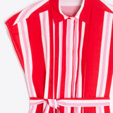 Vilagallo Red Striped Dress