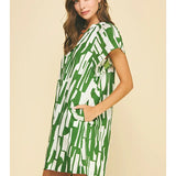 Pinch Print Mini Tunic Dress