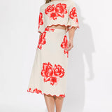 Adelyn Rae Ashley Scallop Printed Skirt