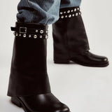 Free People Scorpio Studded Foldover Boots