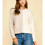 Pinch Color Block Button Down Cardigan