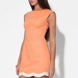 Adelyn Rae Melody Scalloped Hem Sheath Dress