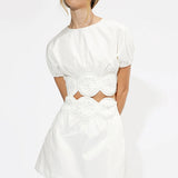Adelyn Rae Freya Crochet Detail Short Sleeves Crop Top