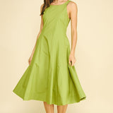 Pinch Flared Midi Dress