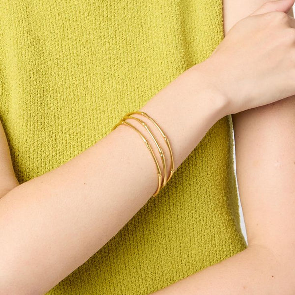 Julie Vos Bamboo Bangle Gold Medium – RJ Pope
