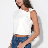 Adelyn Rae Delilah Asymmetric Neck Top