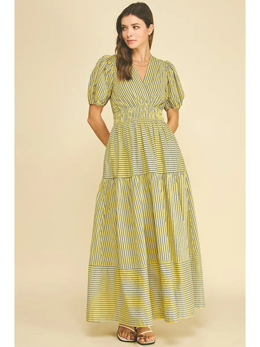 pinch tiered midi dress Ruffle Tiered Midi Dress