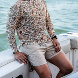 Burlebo Athletic Short - Heather Khaki - Venado Camo Liner 7"