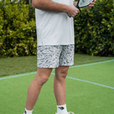 Burlebo Athletic Short - White Camo - Grey Liner 5.5"
