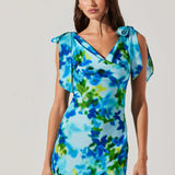 ASTR The Label Allexina Satin Cowl Neck Midi Dress
