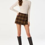 ASTR the Label Kyra Long Sleeve Sheer Mock Neck Top