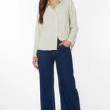 Velvet Heart Amaya Sage Stripe Shirt
