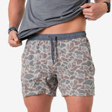 Burlebo Athletic Short - Classic Deer Camo - Grey Liner 5.5"