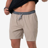 Burlebo Athletic Short - Heather Khaki - Venado Camo Liner 7"