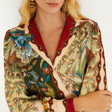 Farm Rio Lunar Boho Chemise Wrap Mini Dress