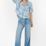 Velvet Heart Brandon Palm Leaf Shirt