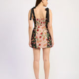 En Saison Wilhemina Contrast Mini Dress