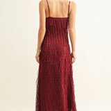 Adelyn Rae Ivy Cowl Neck Slip Maxi Dress