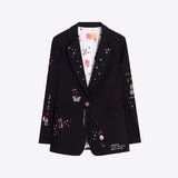 Vilagallo Black Embroidered Cupid Jacket
